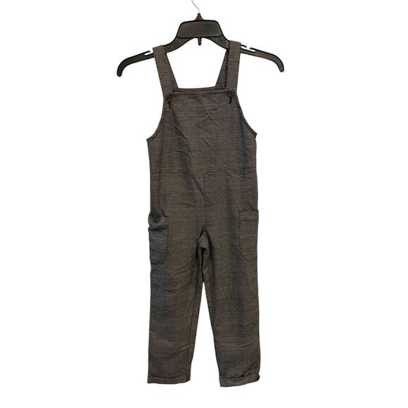 Preppy Art of Class Romper Jumper Overalls Girls Toddler 5T Gray Plaid Sleeveles - Picture 1 of 5